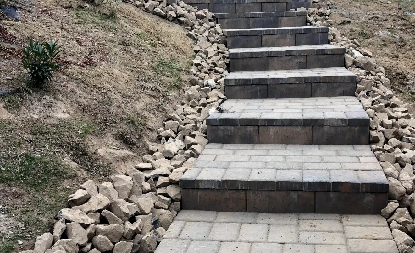 Patio with stairs