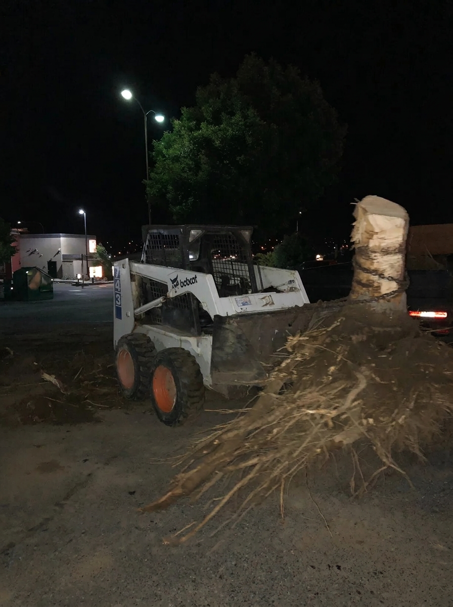 Tree removal in progress